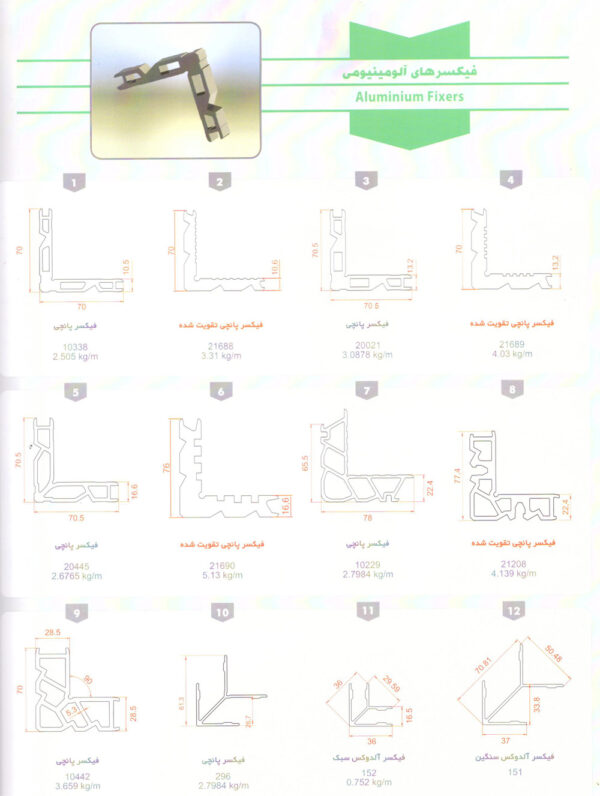 فیکسر آلومینیوم